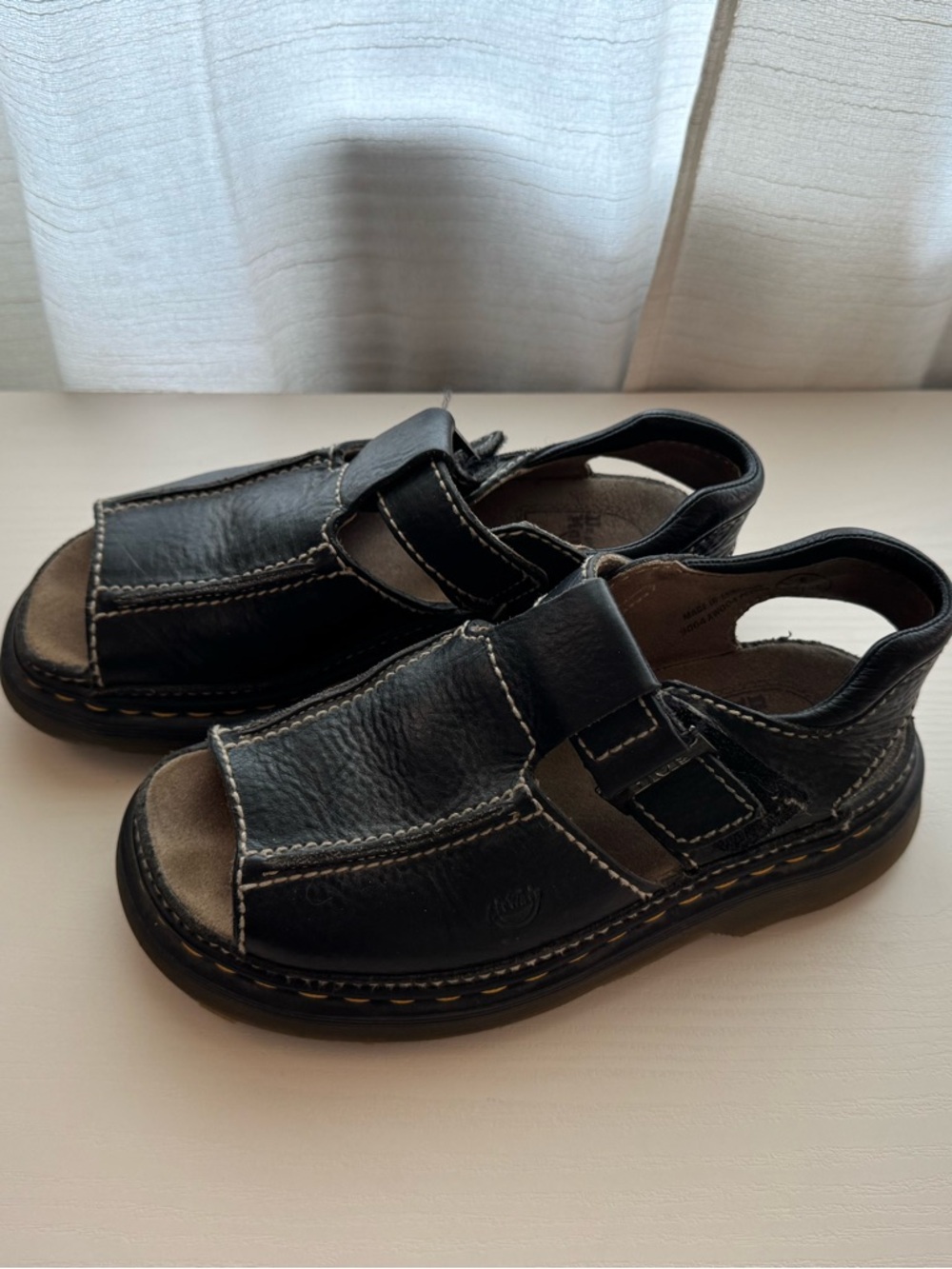 Vintage Dr. Martens Black Leather Sandals Size 7 Women’s | Chunky Platform